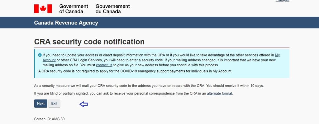 CRA Access Code